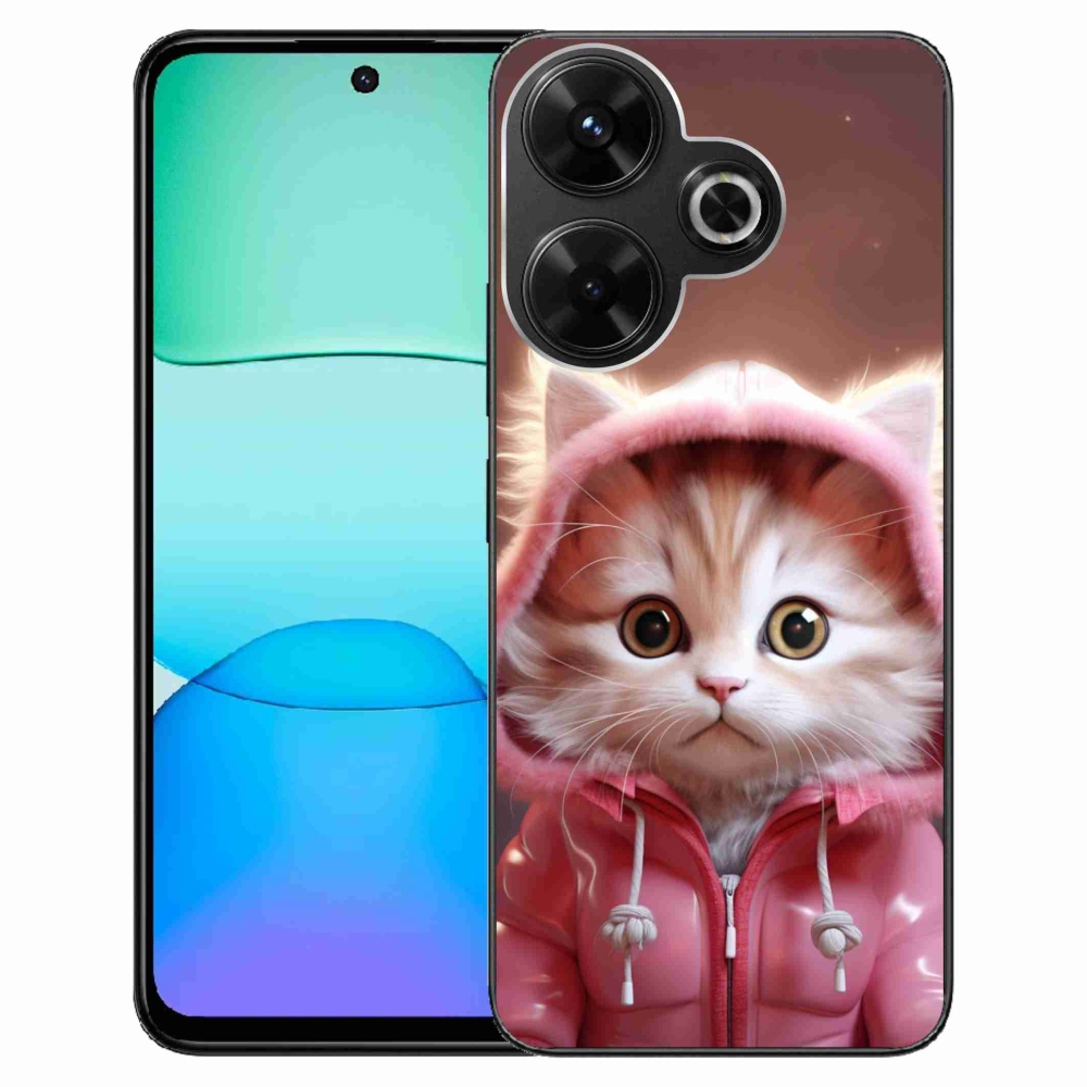 Gél borítás mmCase a Xiaomi Redmi 13 4G/Poco M6 4G - aranyos cica 3