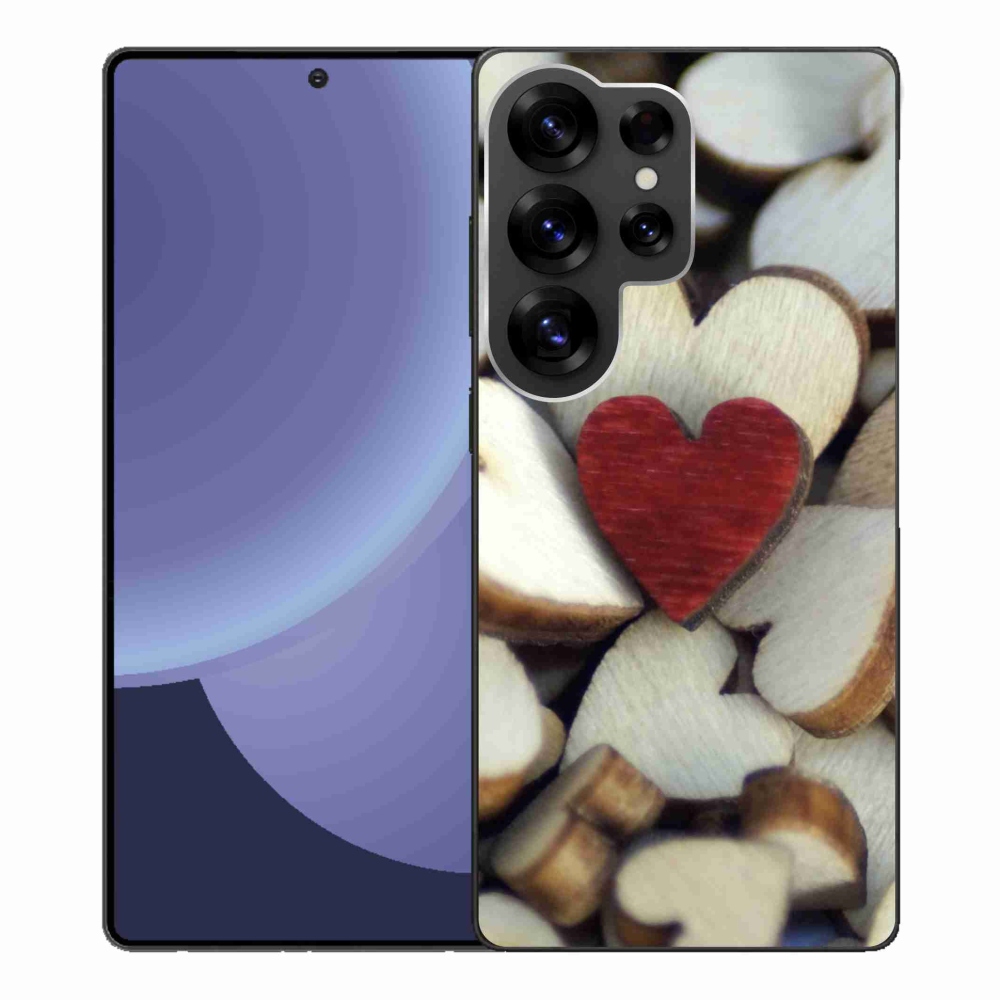 Gél védőhuzat mmCase Samsung Galaxy S25 Ultra - gravírozott piros szív