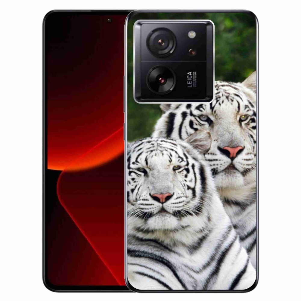 Gél tok mmCase a Xiaomi 13T/13T Pro készülékhez - fehér tigrisek