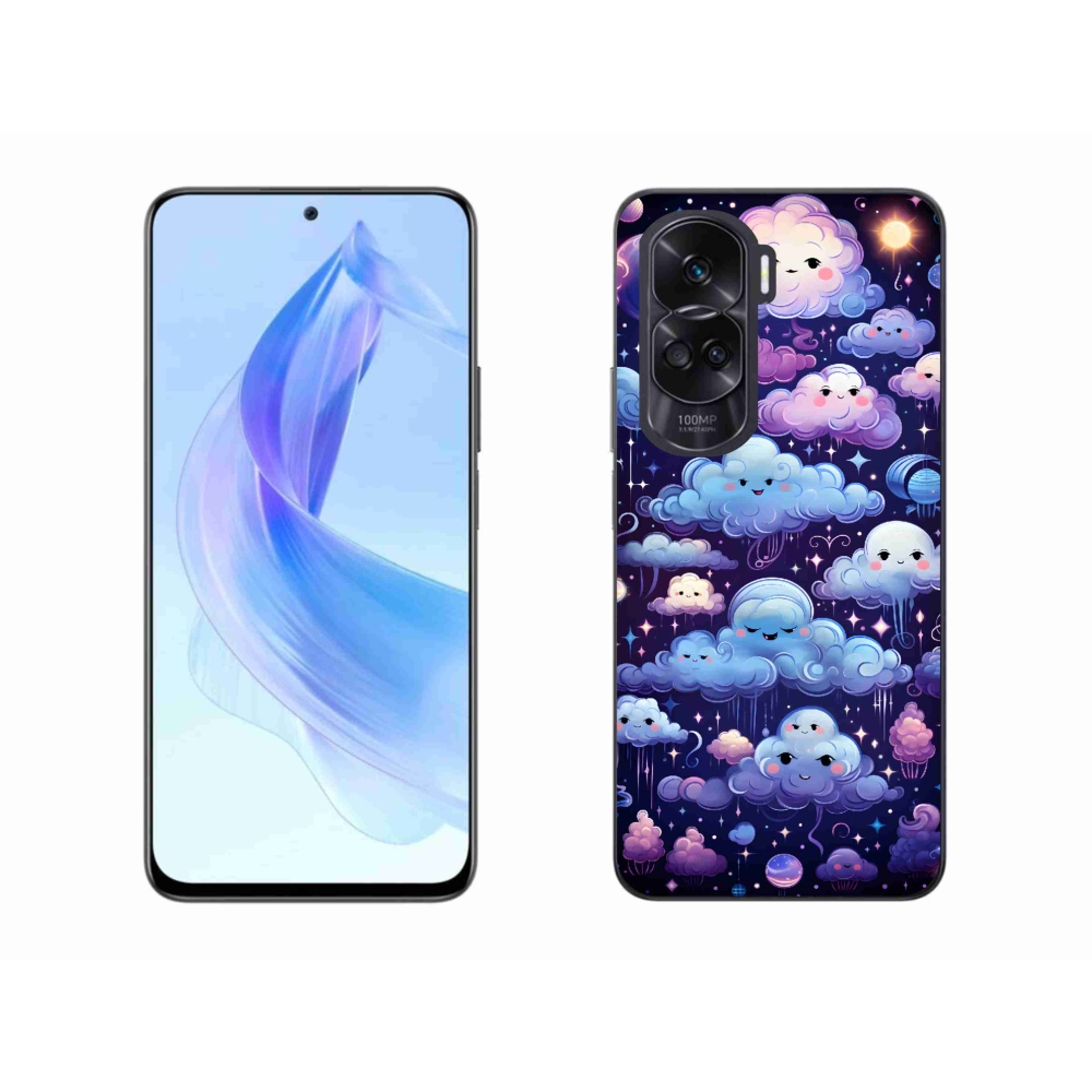 Zselés borítás mmCase a Honor 90 Lite-hoz - felhők