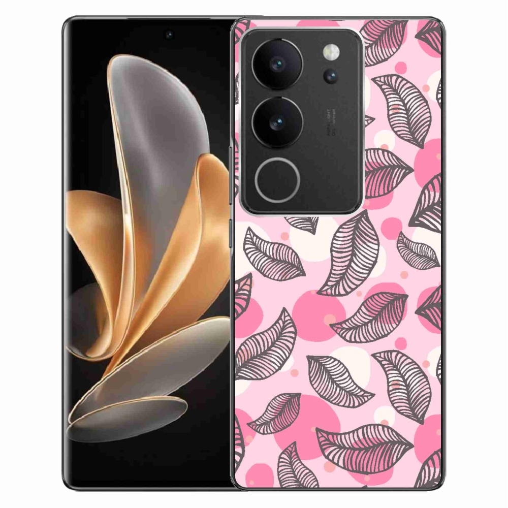 Gél borító mmCase a Vivo V29 5G-hez - rajzfilmes hulló levelek