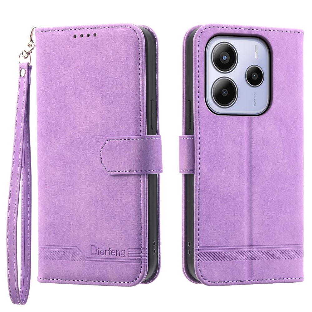 DIERFENG könyv tok a Xiaomi Redmi Note 14-hez - lila