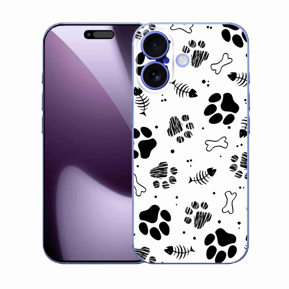 Zselés borítás mmCase iPhone 17 készülékhez - kutyamancsok 1