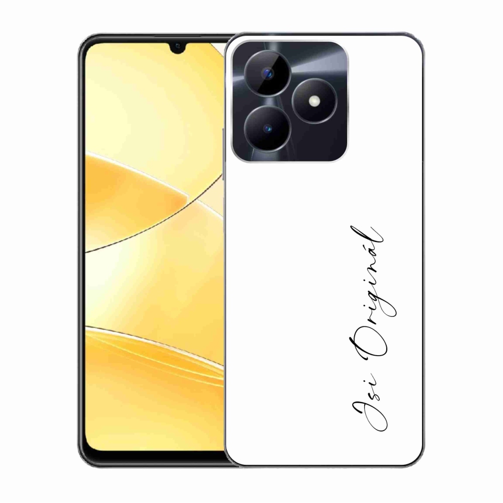 Gél borító mmCase a Realme C51/C53 készülékhez - te vagy az eredeti fehér háttér