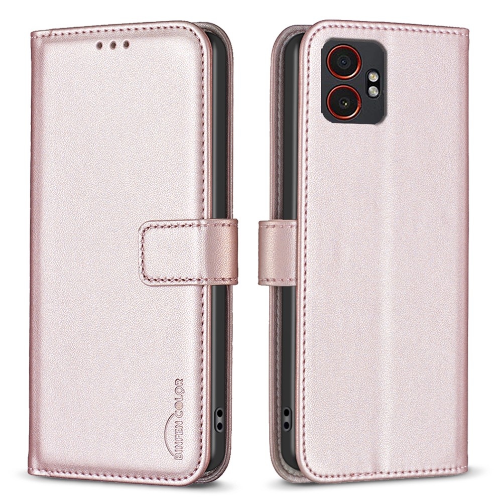 BNF könyvtáska Samsung Galaxy Xcover 7 Pro készülékhez - rózsaarany