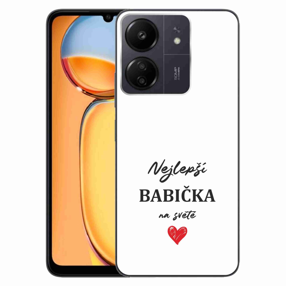 Gél borító mmCase a Xiaomi Poco C65/Redmi 13C - a legjobb nagymama 1 fehér háttérrel