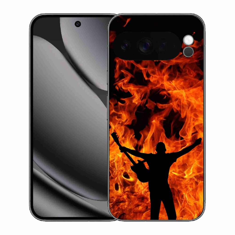 Gél borítás mmCase a Google Pixel 10 Pro XL-hez - zenész és tűz
