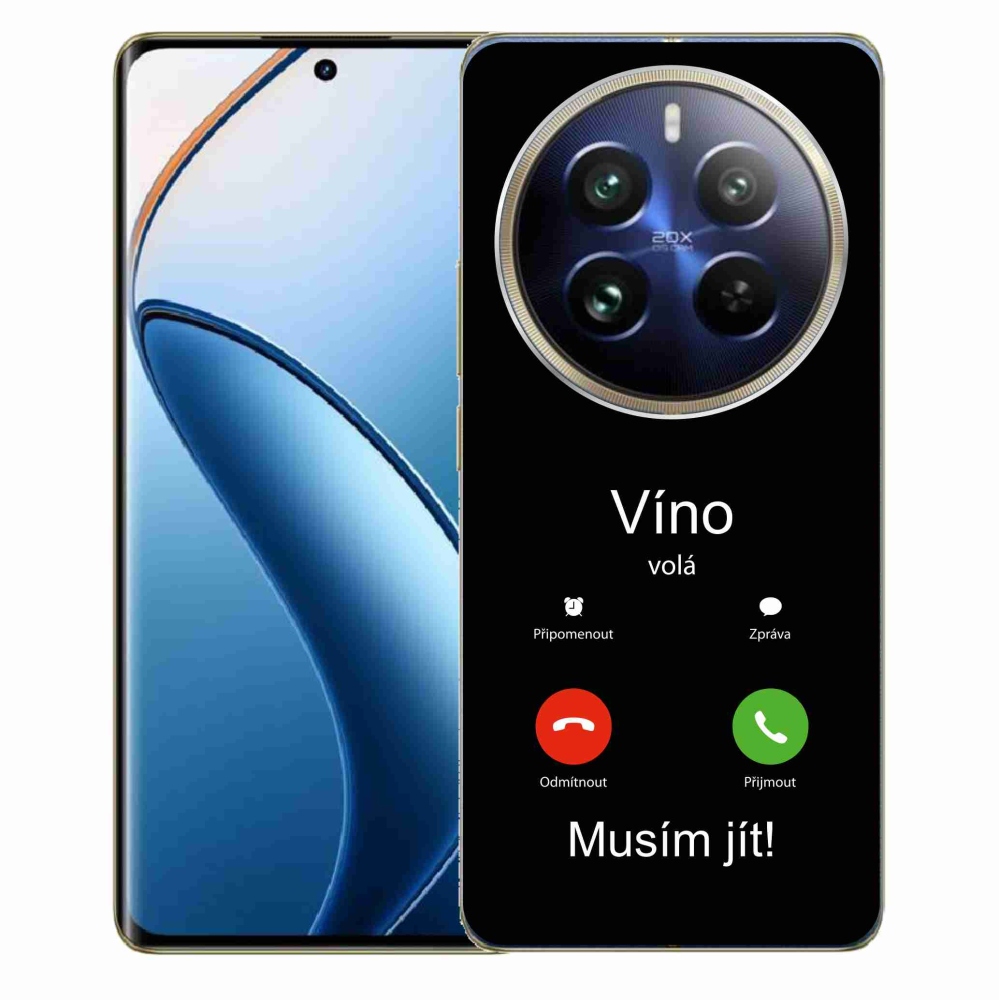 Gél borítás mmCase a Realme 12 Pro 5G/12 Pro+ 5G - bor hívja fekete háttérrel