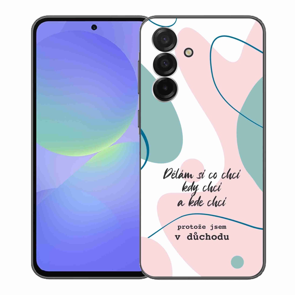 Gél borító mmCase Samsung Galaxy A36 5G - vicces szöveg 10 fehér háttér