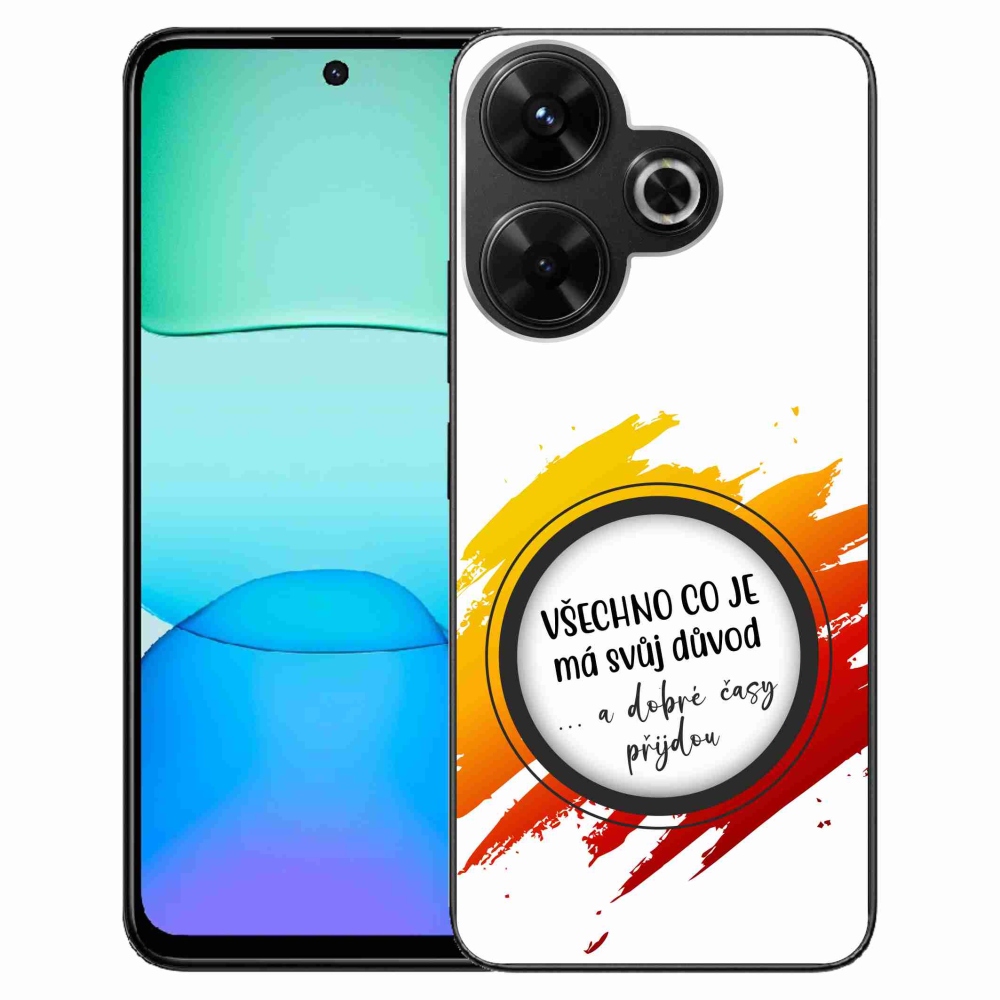 Gél borítás mmCase a Xiaomi Redmi 13 4G/Poco M6 4G - idézet 3 fehér háttérrel