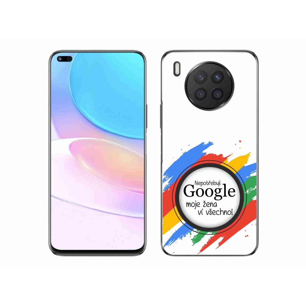 Gél borító mmCase a Honor 50 Lite-on - a nő tudja, hogy minden fehér háttérrel rendelkezik