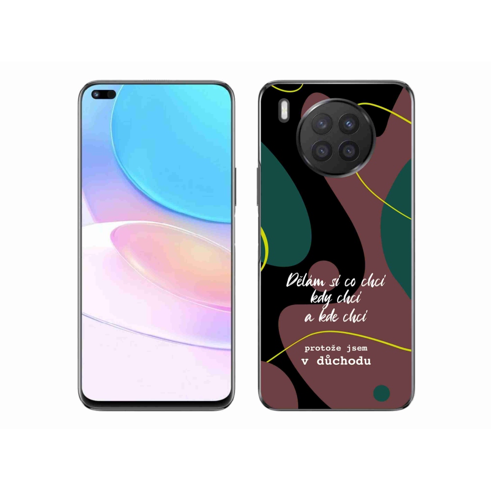 Gél borító mmCase a Huawei Nova 8i készülékhez - vicces szöveg 10 fekete háttér
