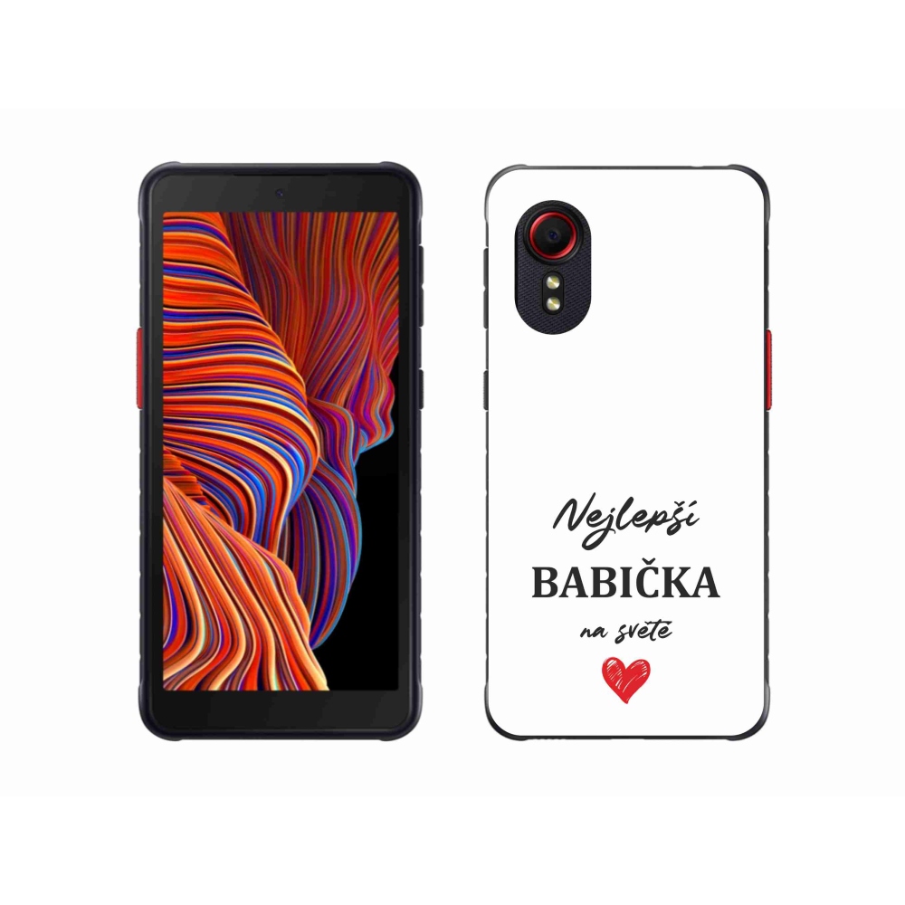 Gél borítás mmCase Samsung Galaxy Xcover 5 - Best Grandma 1 fehér háttérrel