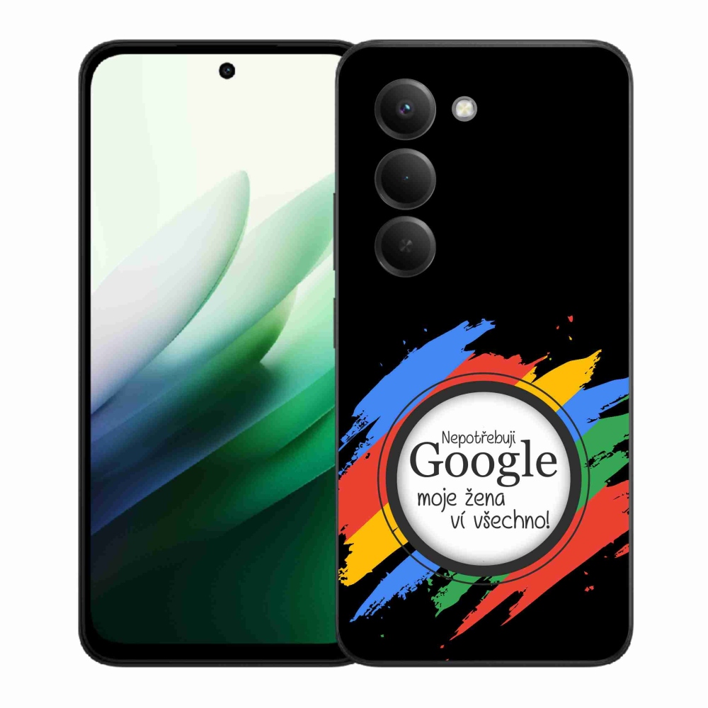 Gél borító mmCase a Xiaomi Redmi 15 5G - a nő mindent tud fekete háttérrel