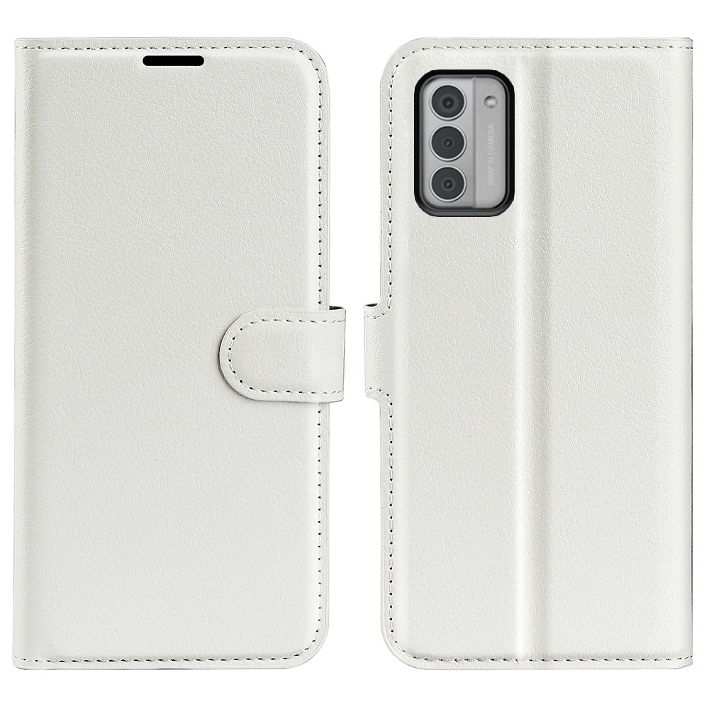 Litchi könyvtáska Nokia G42 készülékhez - fehér