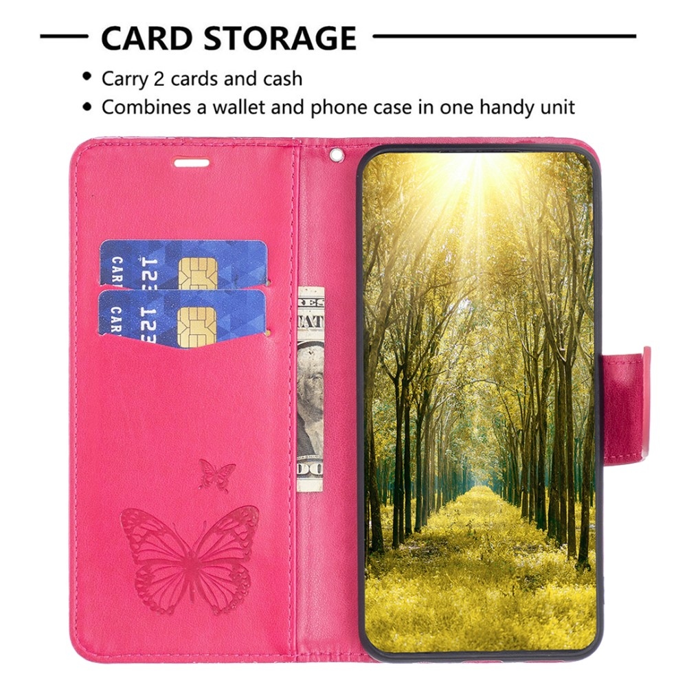 Pillangó könyv tok iPhone 16-hoz - rózsaszín