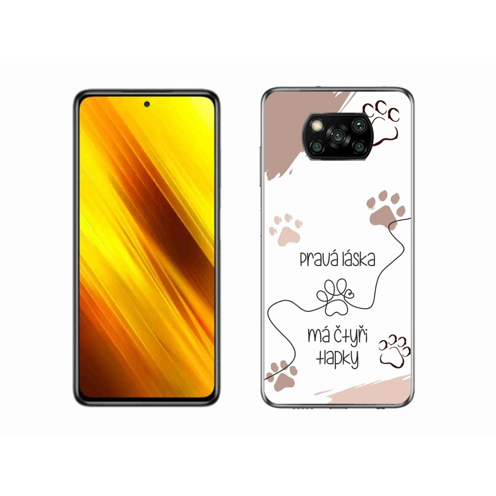 Gél borítás mmCase a Xiaomi Poco X3 Pro készülékhez - kutyamotívum 1 fehér háttér