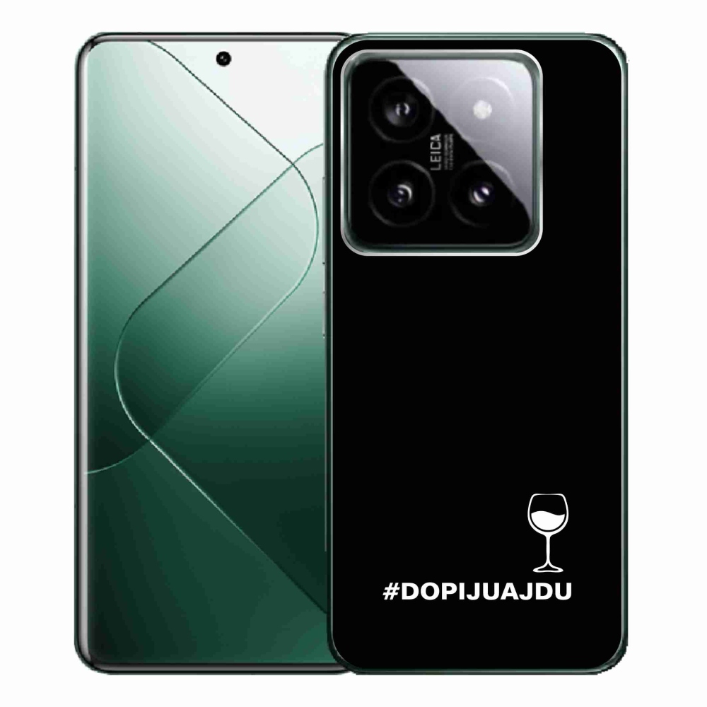 Gél borítás mmCase a Xiaomi 14 Pro-hoz - bor motívum fekete háttérrel
