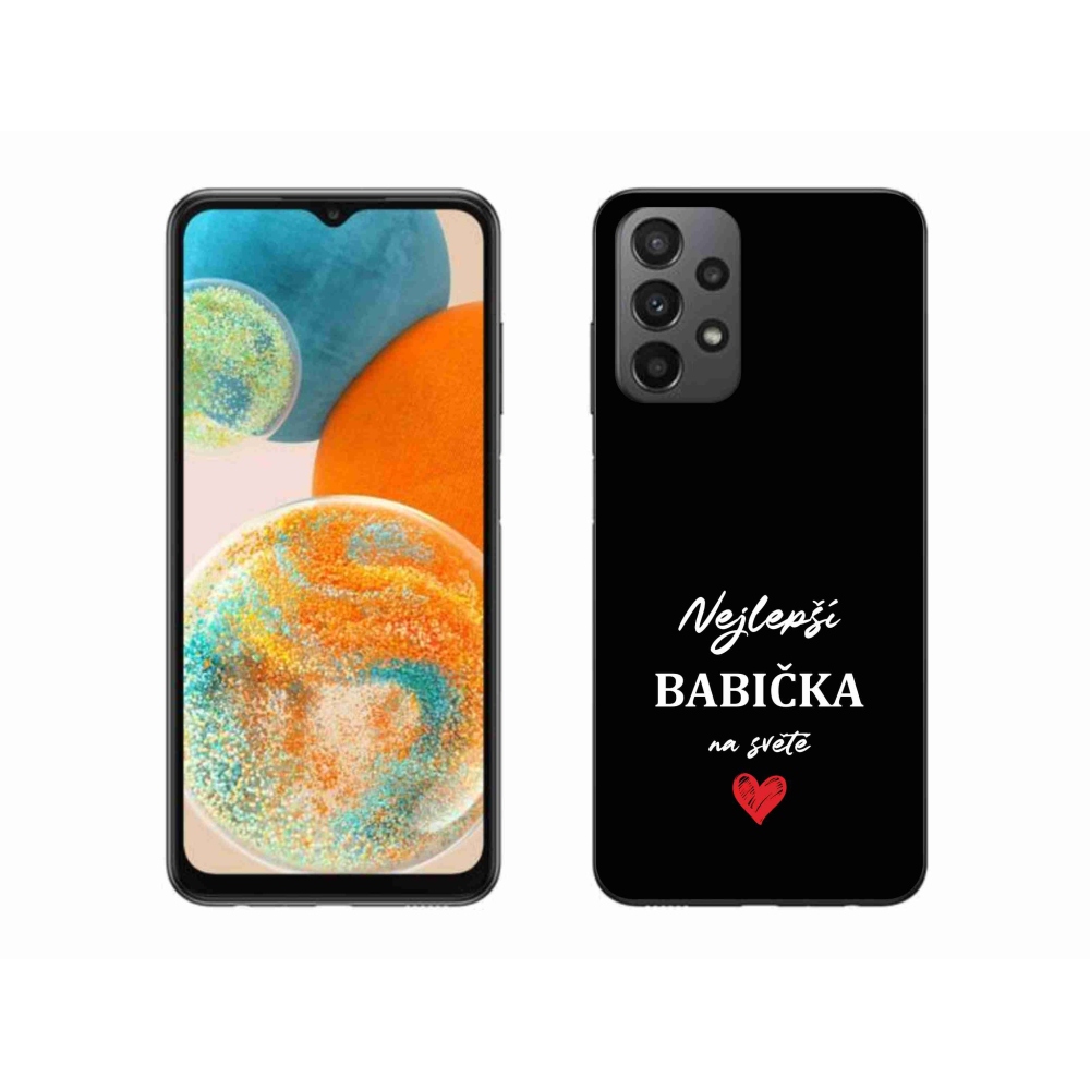 Gél borító mmCase Samsung Galaxy A23 4G/5G - a legjobb nagymama 1 fekete háttérrel