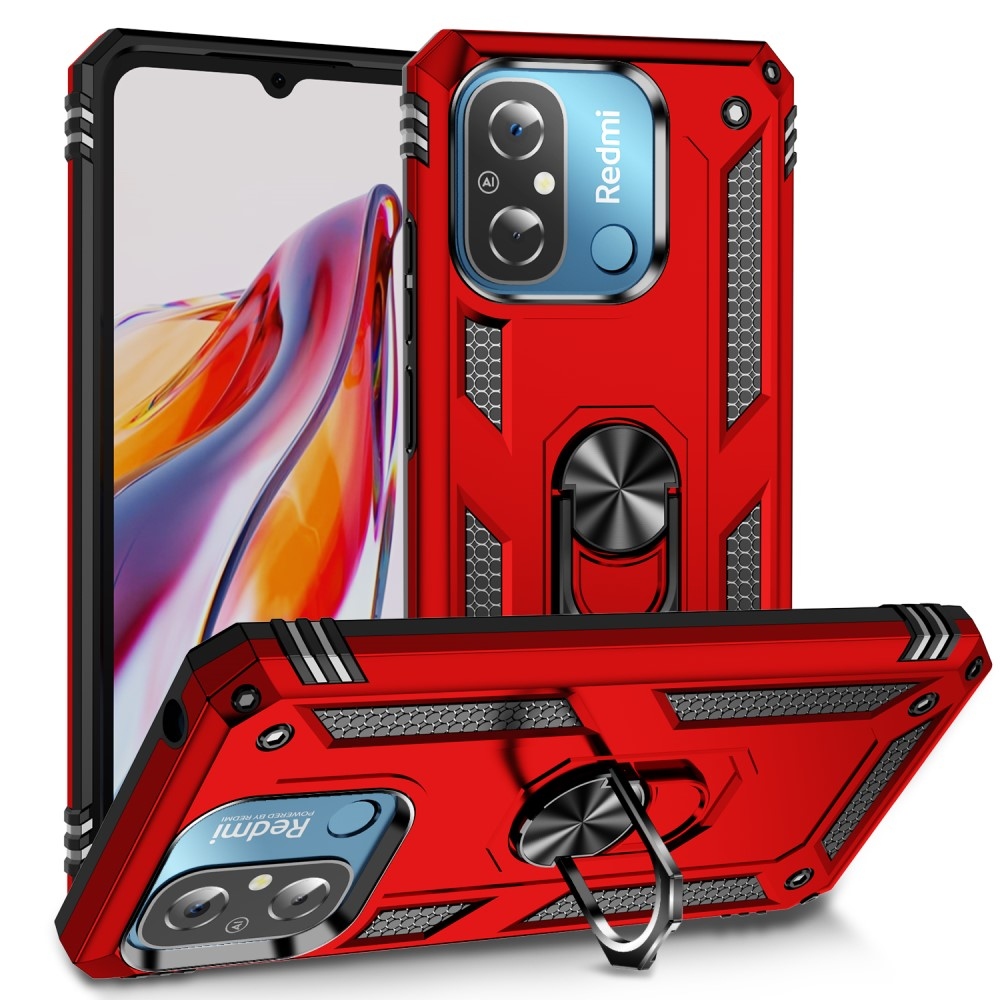 Gyűrűálló borítás Xiaomi Redmi 12C-hez - piros