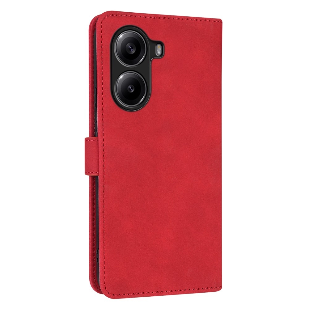 AZNS tok könyv tok Xiaomi Poco X7 Pro 5G-hez - piros