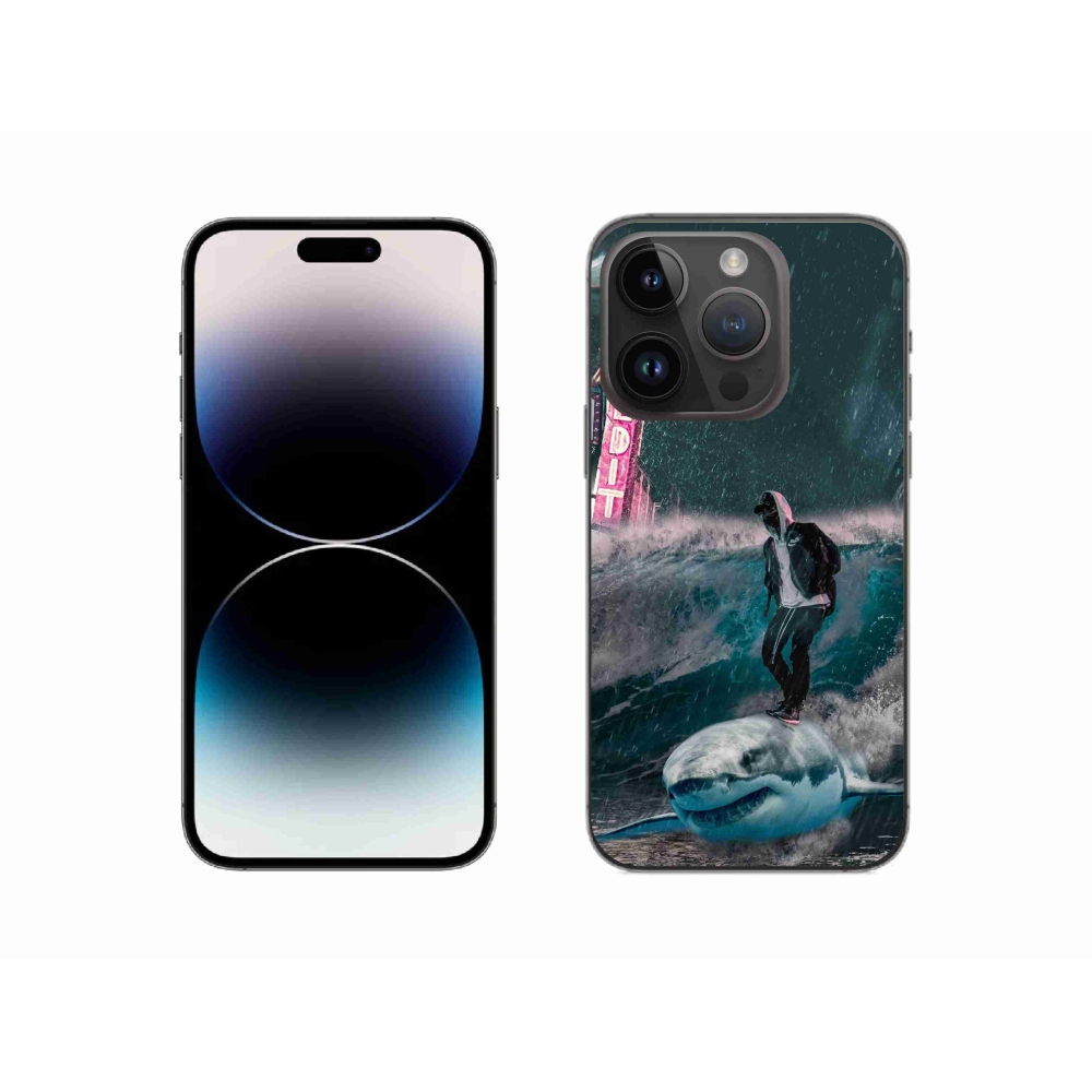Zselés borítás mmCase iPhone 14 Pro készülékhez - cápa