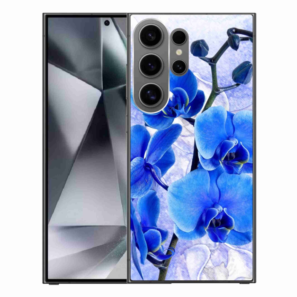 Gél védőhuzat mmCase Samsung Galaxy S24 Ultra készülékhez - kék virágok