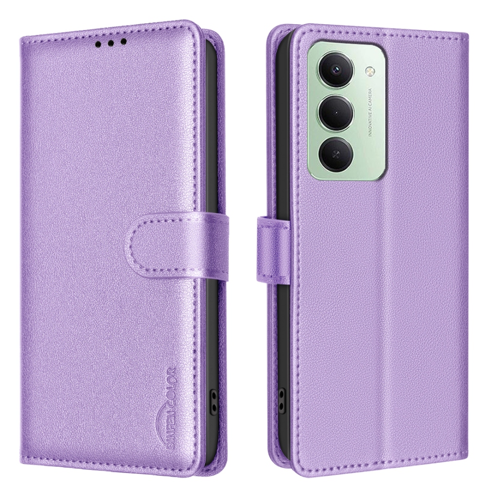 BINFEN könyvtáska Xiaomi Redmi 15 5G (169mm) - lila
