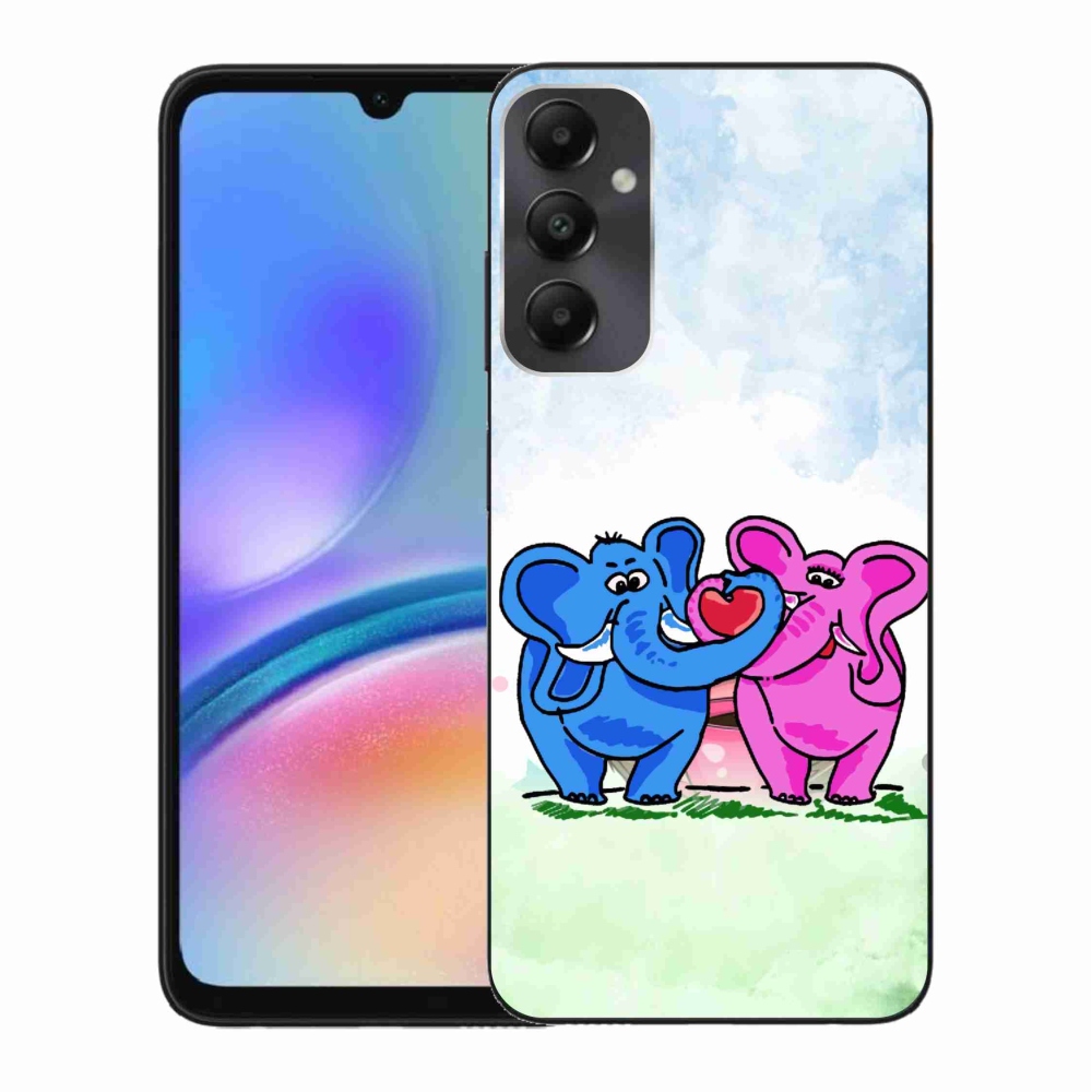 Gél borítás mmCase Samsung Galaxy A05s készülékhez - szerelmes elefántok