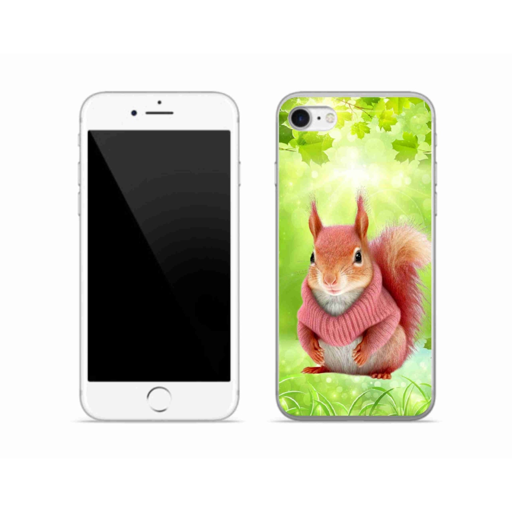 Zselés borítás mmCase iPhone SE (2020) - mókus pulóverben
