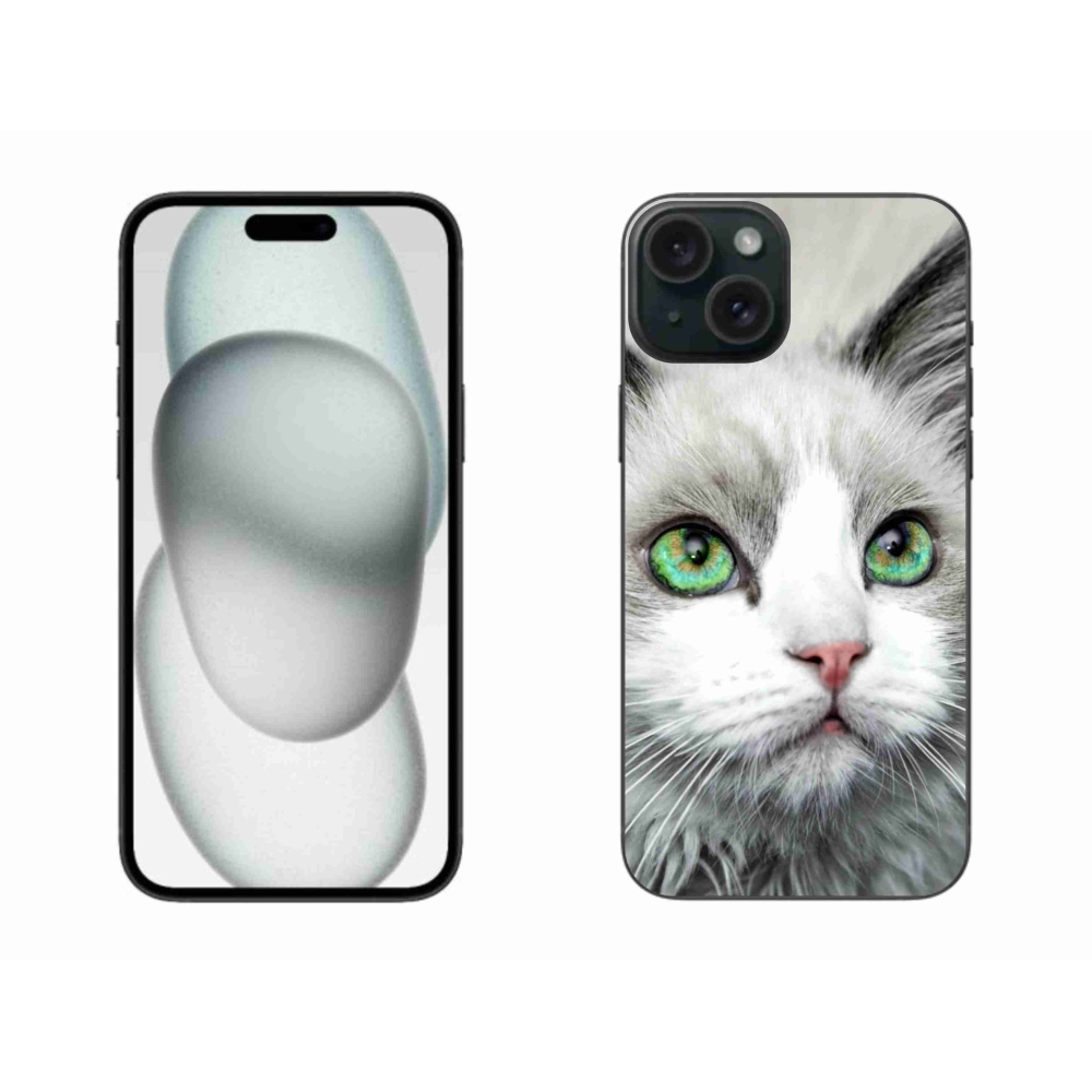Zselés borítás mmCase iPhone 15 Plus készülékhez - macska nézet