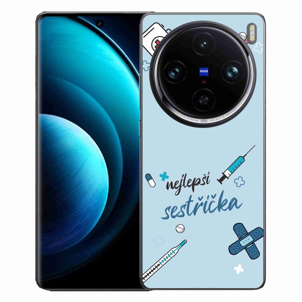 Gél borítás mmCase a Vivo X100 Pro 5G-n - a legjobb kishúg kék háttérrel