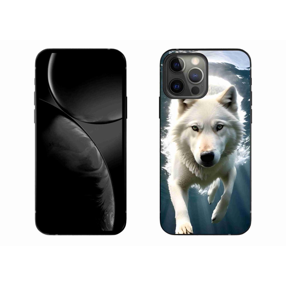 Zselés borítás mmCase iPhone 13 Pro Max készülékhez - fehér farkas