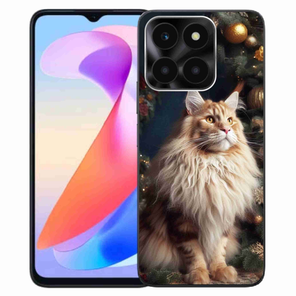 Zselés borítás mmCase a Honor X6a számára - macska a fánál