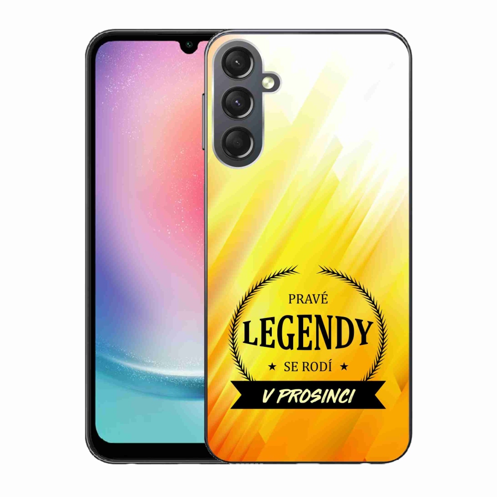Gél borító mmCase Samsung Galaxy A24 - December legendái sárga háttérrel