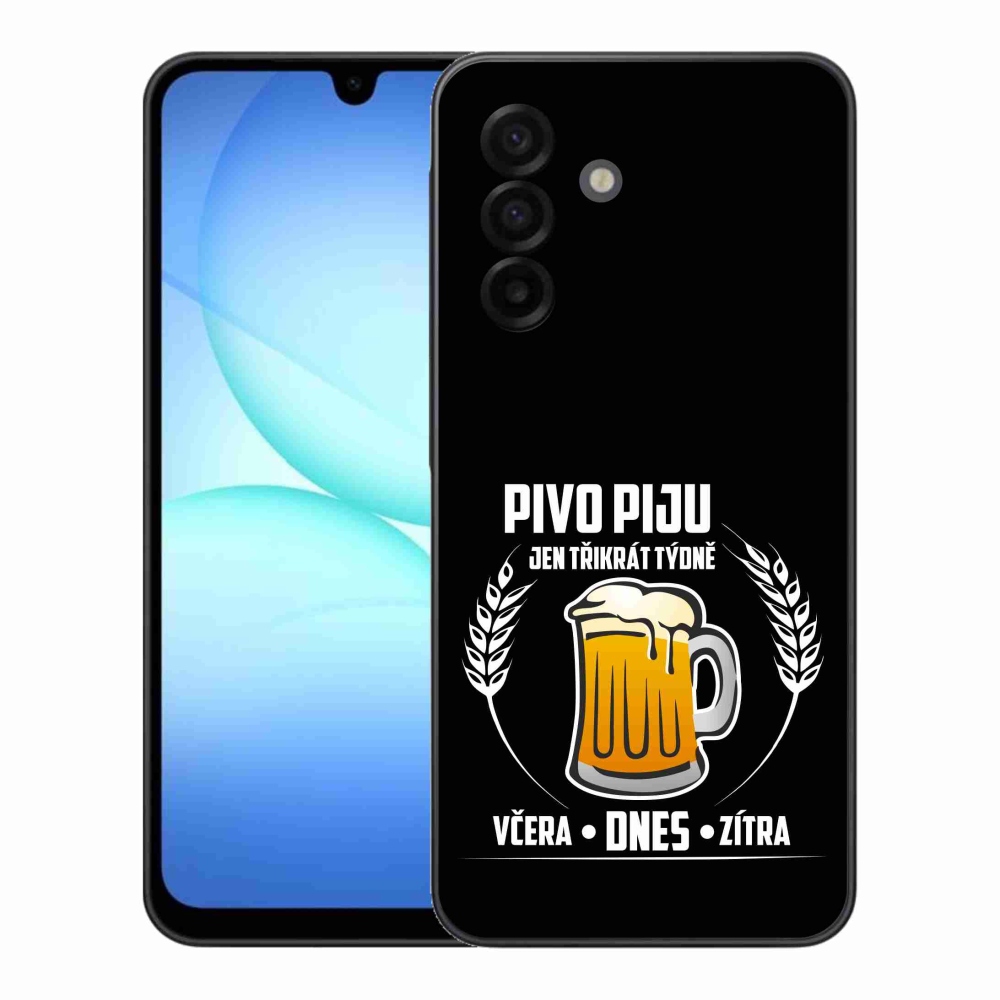 Gél borítás mmCase Samsung Galaxy A17 5G - sör motívum fekete háttérrel