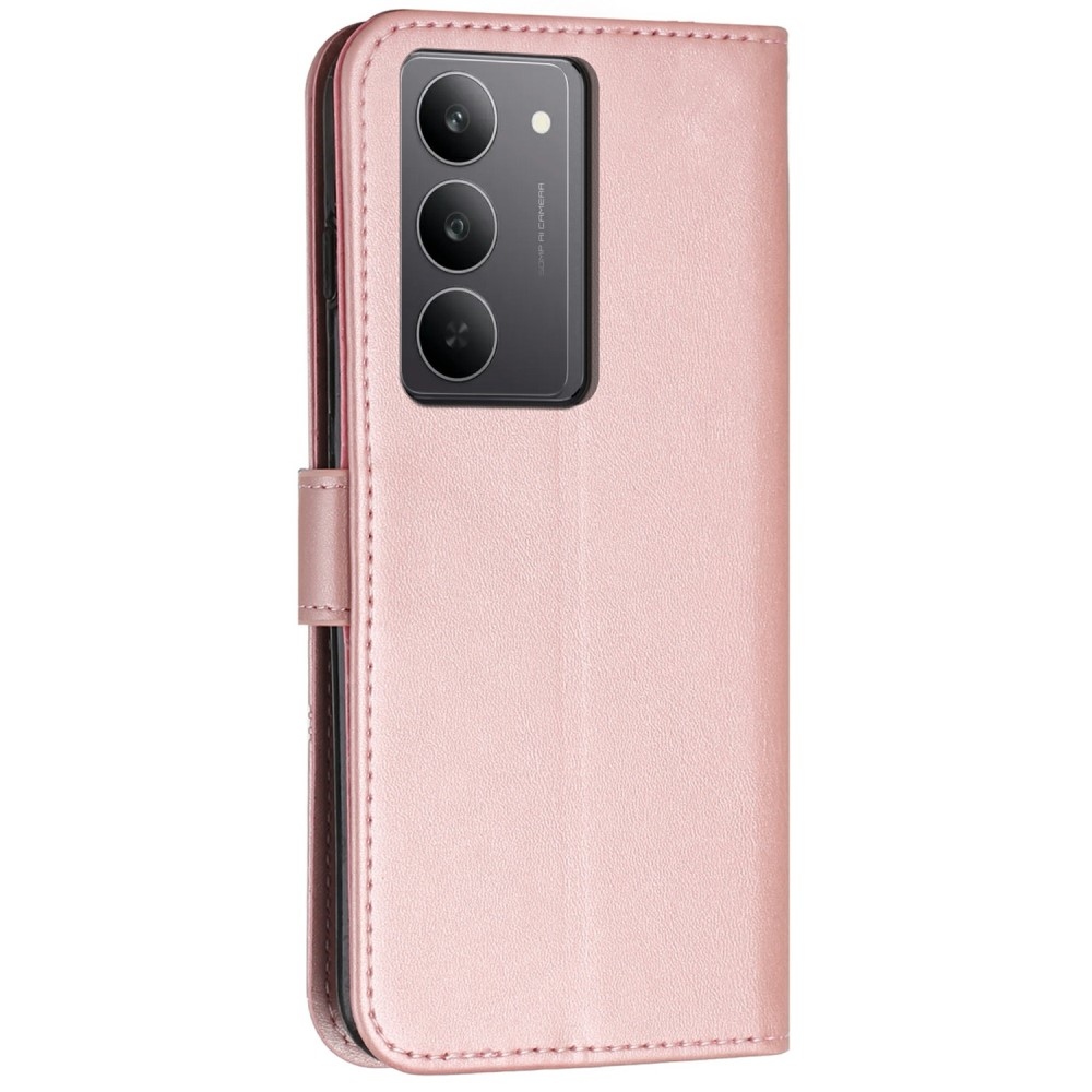 Line könyvtáska a Realme C75 készülékhez - rózsaarany