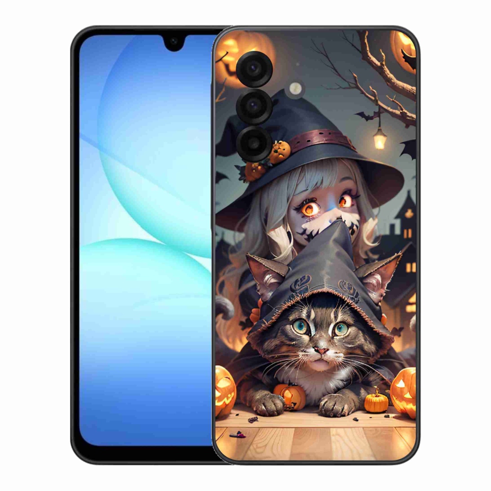 Zselés borítás mmCase Samsung Galaxy A17 5G - boszorkány macskával