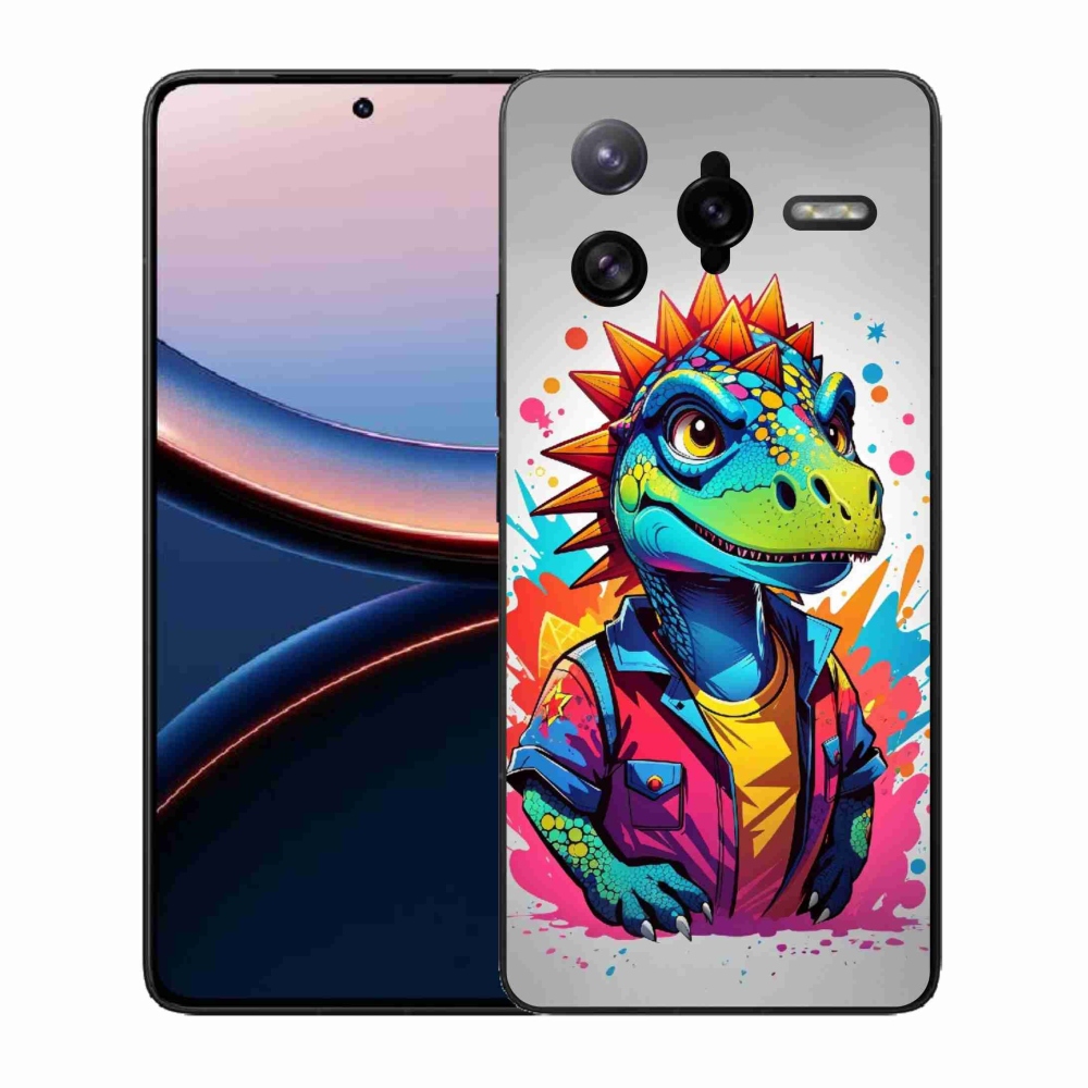 Gél borítás mmCase a Xiaomi Poco F7 Ultra számára - színes dinoszaurusz