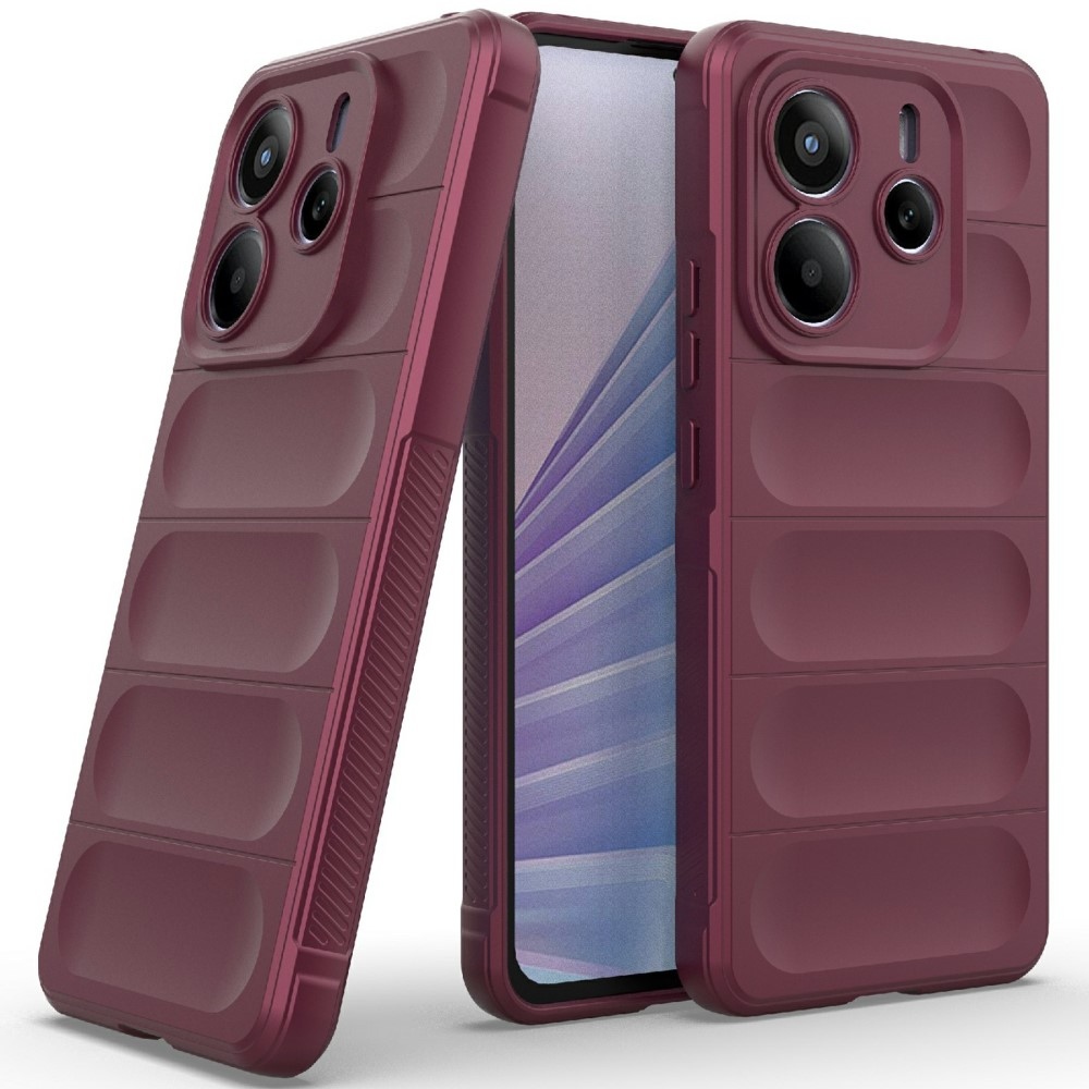 Rugg tartós zselés tok Xiaomi Redmi Note 14 5G - bordó színben