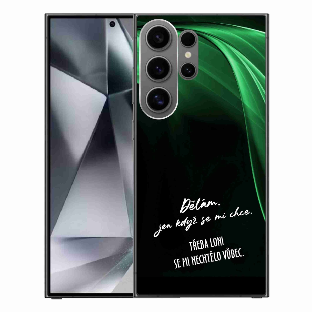Gél borító mmCase Samsung Galaxy S24 Ultra készülékhez - vicces szöveg 12 fekete háttér