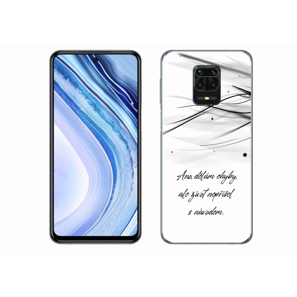 Gél borítás mmCase a Xiaomi Redmi Note 9 Pro készülékhez - idézem fehér háttér