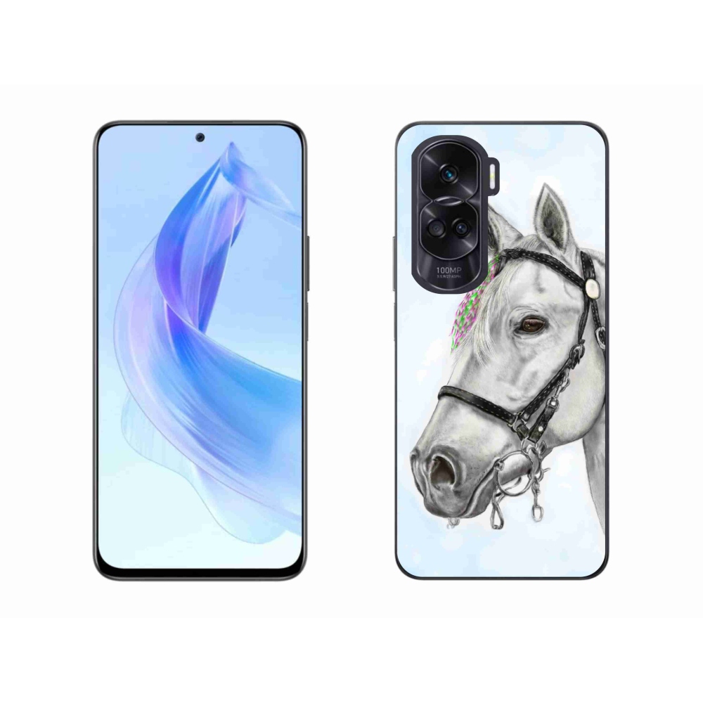 Zselés borítás mmCase a Honor 90 Lite-hoz - fehér ló 1