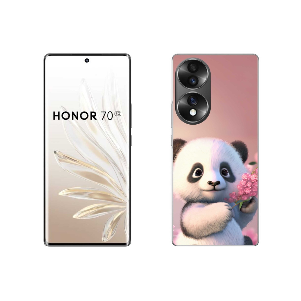 Gél borító mmCase a Honor 70-hez - aranyos panda