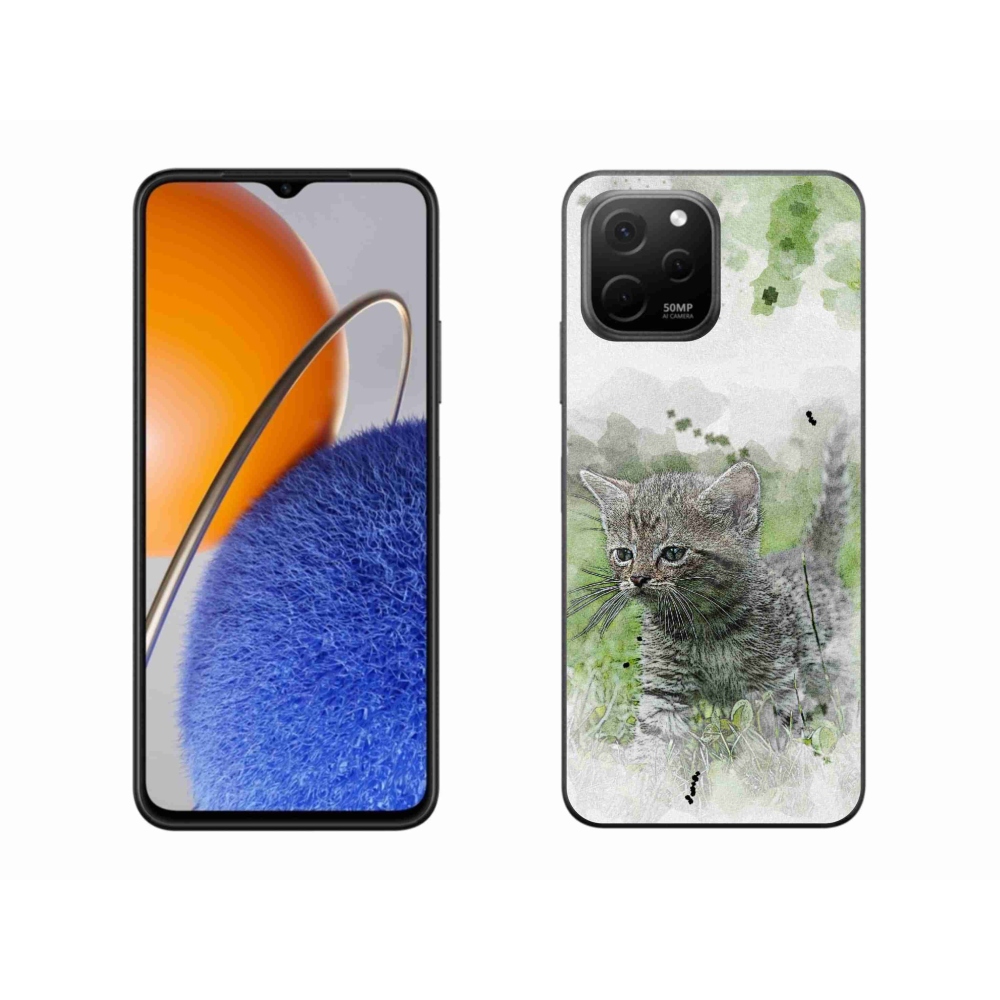 Gél borító mmCase a Huawei Nova Y61 készülékhez - aranyos cica 1