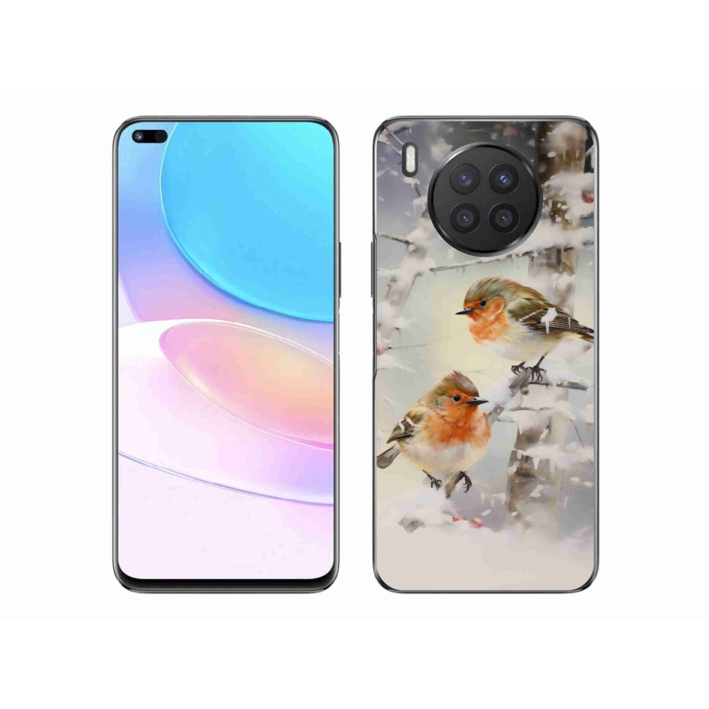 Zselés borítás mmCase a Honor 50 Lite készülékhez - madarak télen
