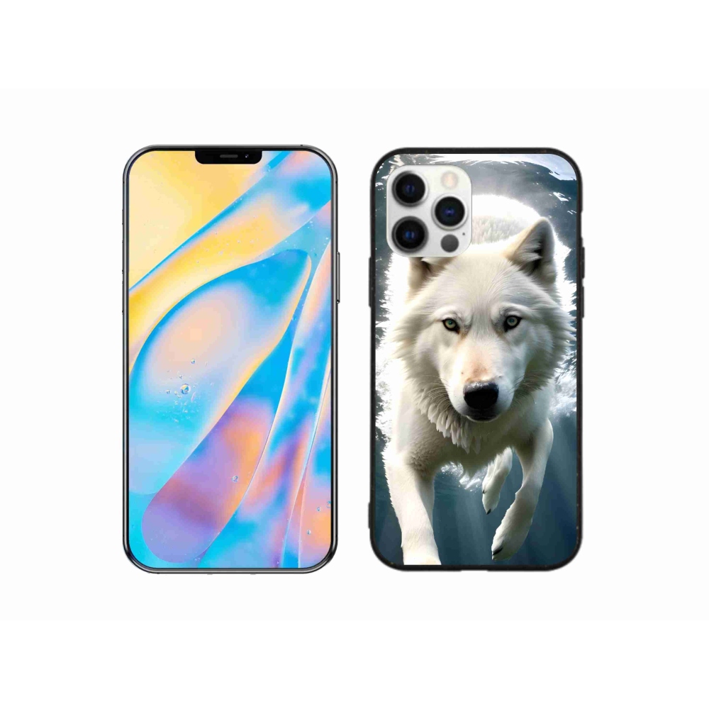 Zselés borítás mmCase iPhone 12 Pro készülékhez - fehér farkas