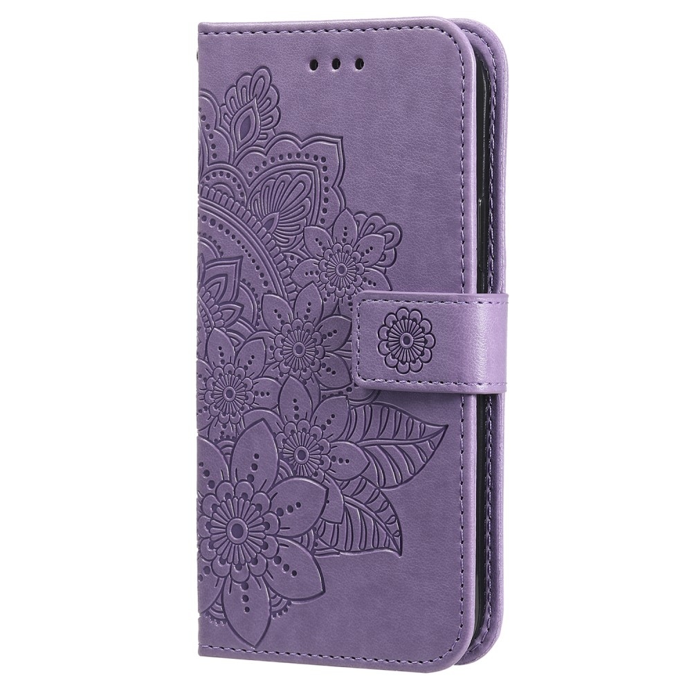 Mandala könyvtáska iPhone 15 Pro készülékhez - lila