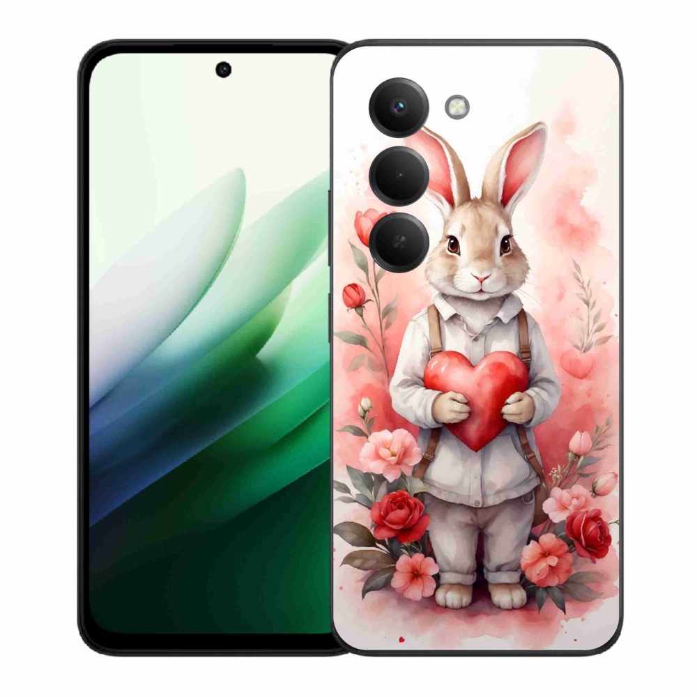 Gél borítás mmCase a Xiaomi Redmi 15 5G számára - nyúl szívvel