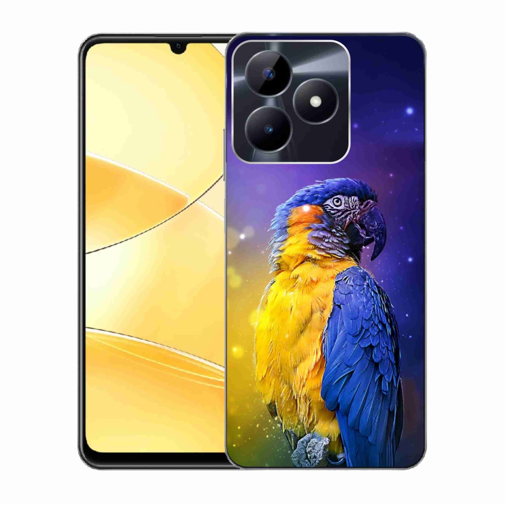 Gél tok mmCase a Realme C51/C53 készülékhez - papagáj ara 1
